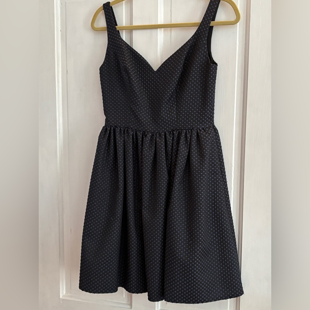 Jill Stuart Black and Gray Midi Dress